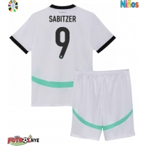 Camiseta Austria Marcel Sabitzer #9 Visitante Equipación para niños Eurocopa 2024 manga corta (+ pantalones cortos)